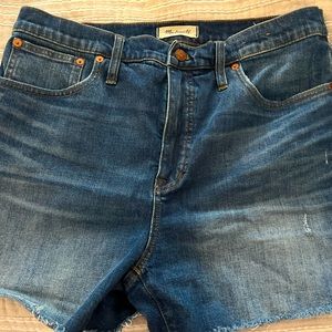 Madewell high rise denim shorts